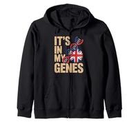 It’s in My Genes British Roots UK United Kingdom Flag Sweat à Capuche