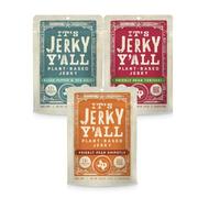 It’s Jerky Y’all Coffret Jerky Végétal 3 Saveurs - Snack Protéiné de Soja Vegan aux Saveurs Prickly Pear Chipotle, Black Pepper & Sea Salt et Prickly Pear Teriyaki - Vegan, Sans Gluten, Non-GMO