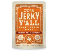 It’s Jerky Y’all Prickly Pear Chipotle Jerky Végétal - de Soja Vegan à la Figue de Barbarie & Chipotle, Snack Protéiné du Texas - Sans Gluten, Non-GMO, Vegan, Alternative Végétale à la Viande