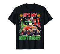 It’s My 11th Birthday Xmas Penguin Monster Truck Christmas T-Shirt