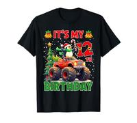 It’s My 12th Birthday Xmas Penguin Monster Truck Christmas T-Shirt