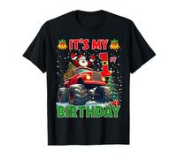 It’s My 1st Birthday Xmas Santa Monster Truck Christmas T-Shirt
