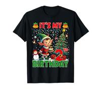 It’s My 2nd Birthday Christmas Elf 2 Year Old Kid Boys Girls T-Shirt
