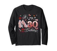It’s My 30th Birthday Pink 30 Years Old Birthday Queen Party Manche Longue