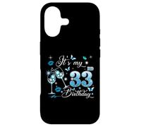 It’s My 33rd Birthday Pink 33 Years Old Birthday Queen Party Coque pour iPhone 17