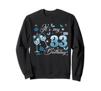 It’s My 33rd Birthday Pink 33 Years Old Birthday Queen Party Sweatshirt