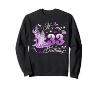 It’s My 33rd Birthday Pink 33 Years Old Birthday Queen Party Sweatshirt
