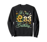 It’s My 33rd Birthday Pink 33 Years Old Birthday Queen Party Sweatshirt