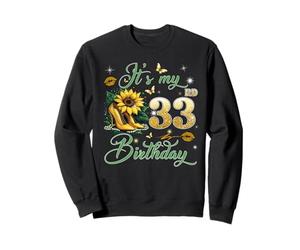 It’s My 33rd Birthday Pink 33 Years Old Birthday Queen Party Sweatshirt