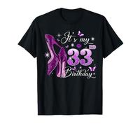 It’s My 33rd Birthday Pink 33 Years Old Birthday Queen Party T-Shirt