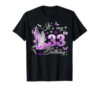 It’s My 33rd Birthday Pink 33 Years Old Birthday Queen Party T-Shirt