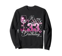 It’s My 33rd Birthday Pink 33 Years Old Birthday Queen Sweatshirt