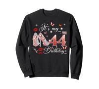 It’s My 44th Birthday Pink 44 Years Old Birthday Queen Party Sweatshirt