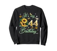 It’s My 44th Birthday Pink 44 Years Old Birthday Queen Party Sweatshirt