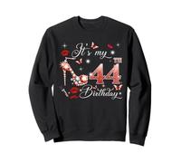 It’s My 44th Birthday Pink 44 Years Old Birthday Queen Party Sweatshirt