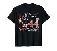 It’s My 44th Birthday Pink 44 Years Old Birthday Queen Party T-Shirt