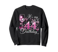 It’s My 44th Birthday Pink 44 Years Old Birthday Queen Sweatshirt