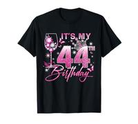 It’s My 44th Birthday Pink 44 Years Old Birthday Queen T-Shirt