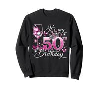 It’s My 50th Birthday Pink 50 Years Old Birthday Queen Sweatshirt