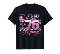 It’s My 75th Birthday Pink 75 Years Old Birthday Queen T-Shirt