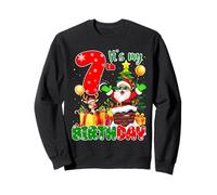 It’s My 7th Birthday Christmas 7 Years Old Santa Reindeer Sweatshirt
