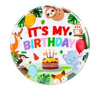 It’s My Birthday Épingles Badge, Bouton Pin Anniversaire Dessin Animé Animal pour Femmes Hommes Fête à Thème Décoration Fournitures (Style B)