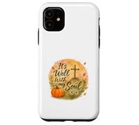 It’s Well with My Soul Fall Christian Watercolor Coque pour iPhone 11