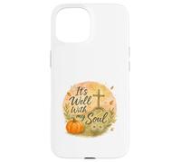 It’s Well with My Soul Fall Christian Watercolor Coque pour iPhone 15