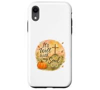It’s Well with My Soul Fall Christian Watercolor Coque pour iPhone XR