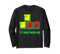 It’s What Moves Me Funny Gaming Vintage WASD PC Gamer Manche Longue