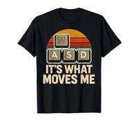 It’s What Moves Me Funny Gaming Vintage WASD PC Gamer T-Shirt