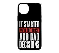 It Started with One Horse and Bad Decisions Fille De Ranch Coque pour iPhone 14 Plus