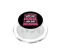 It Started with One Horse and Bad Decisions Fille De Ranch PopSockets PopGrip pour MagSafe