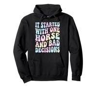 It Started with One Horse and Bad Decisions Fille De Ranch Sweat à Capuche