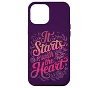 It Starts with The Heart Saint Valentin Inspiring Love Coque pour iPhone 12 Pro Max