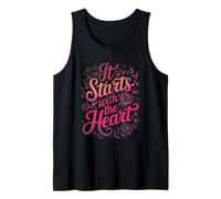 It Starts with The Heart Saint Valentin Inspiring Love Débardeur