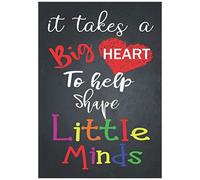 It Takes A Big Heart: Teacher Appreciation Gift Notebook /Journal Great For Teacher Appreciation Gifts, End Of Year, ... Teachers, Thank You Gifts Or Birthday Gifts