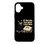 It Was Like This When I Got Here Chat Humour Coque pour iPhone 16 Plus
