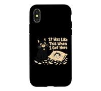It Was Like This When I Got Here Chat Humour Coque pour iPhone X/XS