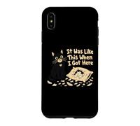 It Was Like This When I Got Here Chat Humour Coque pour iPhone XS Max