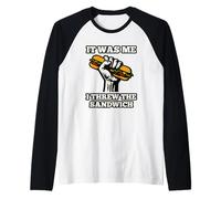 It Was me I Threw The sandiwch, Free DC Protest Fist Humor Manche Raglan