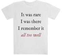 It Was Rare I Was There I Remember T-Shirt Blanc À Manches Courtes Kids Tee
