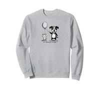 It Wasn't Me Cat and Dog Graphic Saying Sweatshirt
