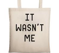 It Wasn't Me Sac fourre-tout en coton écologique Beige