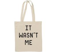 It Wasn't Me Sac fourre-tout en coton naturel Blanc