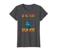 IT We All Float Down Here T-Shirt, Femme, Chiné Foncé, M