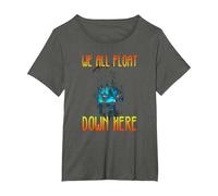 IT We All Float Down Here T-Shirt, Femme Grandes Tailles, Asphalte, 1X