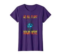 IT We All Float Down Here T-Shirt, Femme, Violet, M