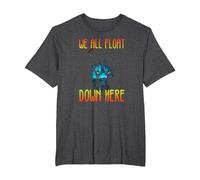 IT We All Float Down Here T-Shirt, Homme Grandes Tailles, Chiné Foncé, 4X Tall