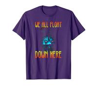 IT We All Float Down Here T-Shirt, Homme, Violet, S